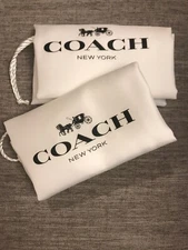 ❤️ 2+1 Free Total 3 New Coach 13-1/2"x11”Drawstring Dust Bag Black /White