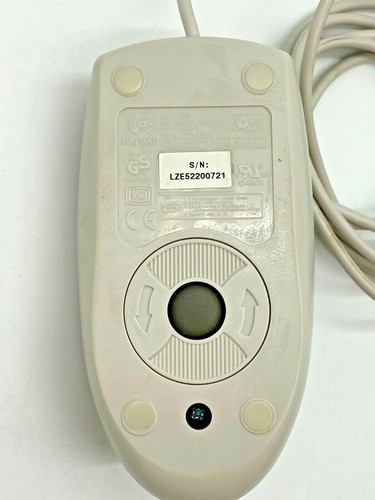Vintage Trackball Logitech Mouse Model M-S69 with PS2 Connector Two Button - Picture 3 of 4