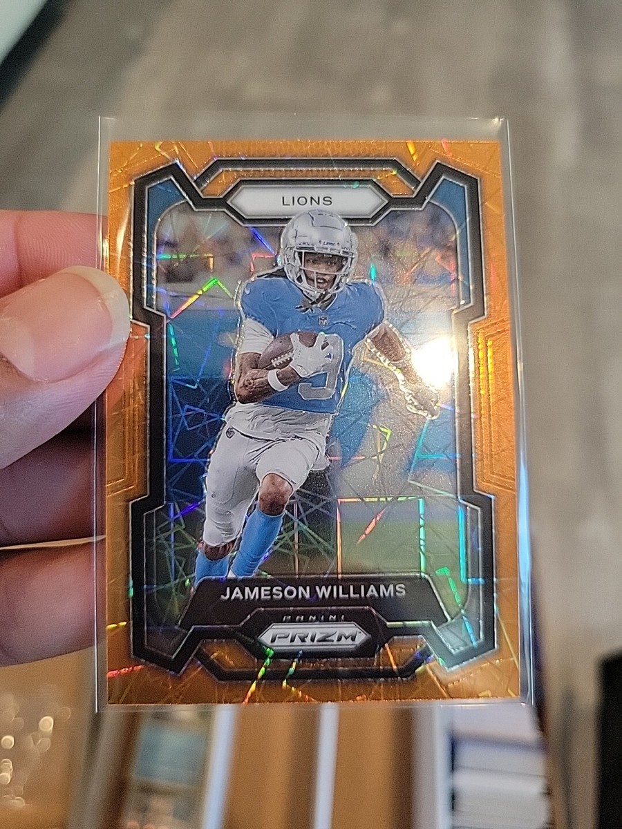 2023 Panini Prizm Prizms Orange Lazer #99 Jameson Williams