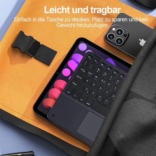 Bluetooth Touchpad Tastatur Kabellos Keyboard für iOS iPad Android Windows - Bild 8 von 8