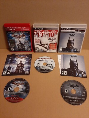 Batman Arkham Asylum GOTY + Batman Arkham City GOTY + Batman Arkham Origins PS3
