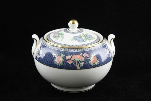 WEDGWOOD CHINA BLUE SIAM 146 SHAPE CREAMER & SUGAR BOWL WITH LID - MINT - Picture 3 of 9