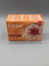 1 Pack/4 Bars Caress Daily Silk Bar Soap Floral Oil Essence (Original Formula)