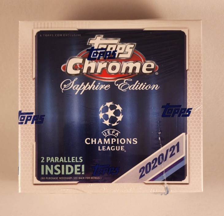 2020-21 Topps Chrome Sapphire Edition UEFA Champions League Soccer Sealed Box view 1