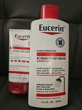 Eucerin Eczema Relief 2 Pc Body Wash 13.5 Fl Oz  Eczema Relief Cream 5oz