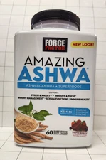 Force Factor Amazing Ashwa + Superfoods 60 Soft Chews Tripple Berry EXP APR 26 &
