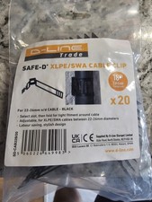 D Line 22-26mm Adjustable XLPE/SWA Fire Rated Cable Diameter Clip Black, 20-Pack