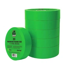 DINOGREN Painters Tape Green 3/4 in, 1  1/2 in, 2 in x 60 yd