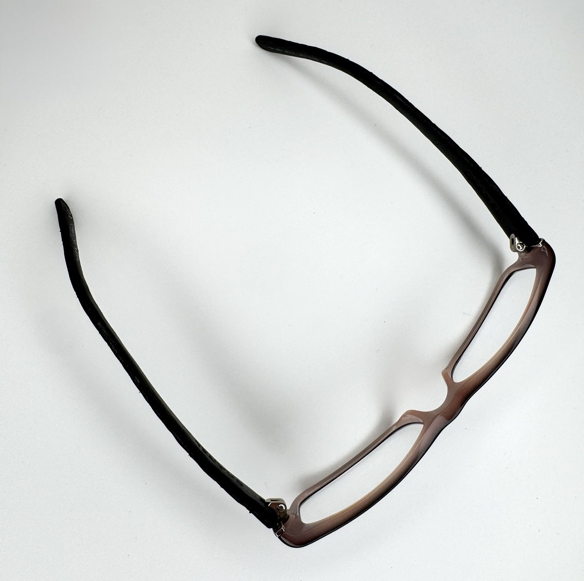 Chanel Reading Glasses Quilted Black Leather Frames Stitched 