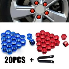Wheel Nut Caps 17mm 19mm 21mm Covers With Removal Tool