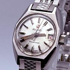 RADO Princess Date Hand-Winding Silver Dial Women's Wristwatch