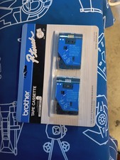 TC22 OEM Brother PT6 TC TAPE 1-2PK BLUE/WHITE 1/2". Minor Damaged Box