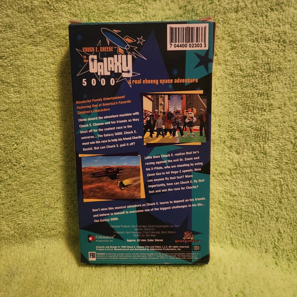 Chuck E. Cheese In The Galaxy 5000 A Real Cheesy Space Adventure VHS Tape 1999 - Image 2 of 4