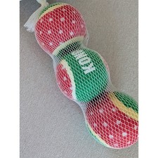 NWT KONG Sport Holiday 3 Pack Green Medium Dog Tennis Balls Fetch Toy