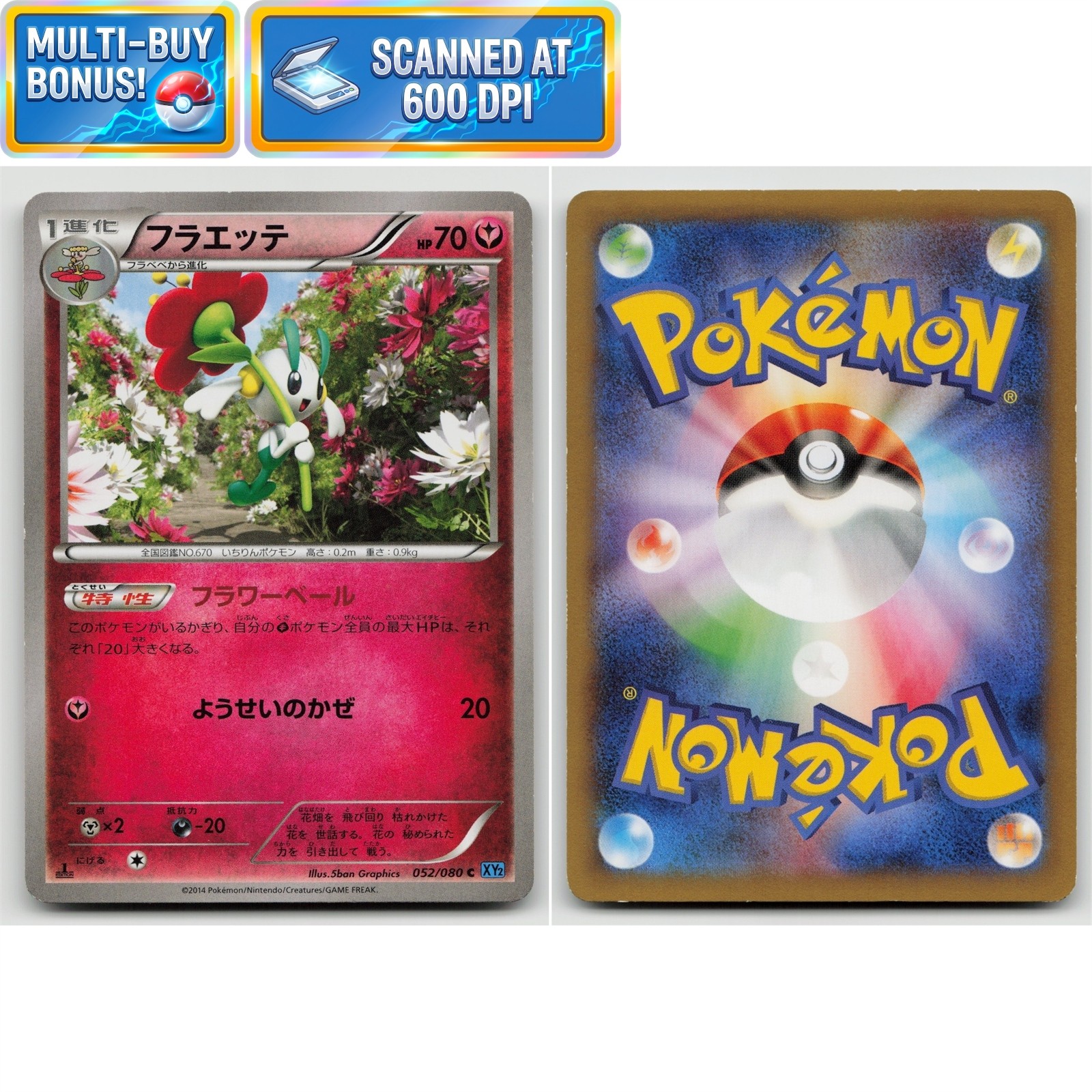 Floette 1st Edition 052/080 Wild Blaze XY2 LP Lightly Played Pokémon TCG