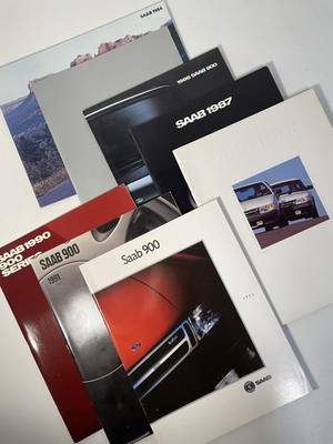 8 Vintage SAAB 900 Dealer Sales Catalogs Brochures 1984-87,  1989-92 - Excellent