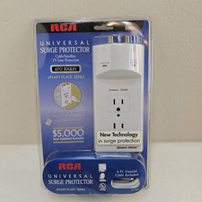 RCA Universal Surge Protector Smart Plate Series 670 Joules w/ 6 Ft Coax Cable