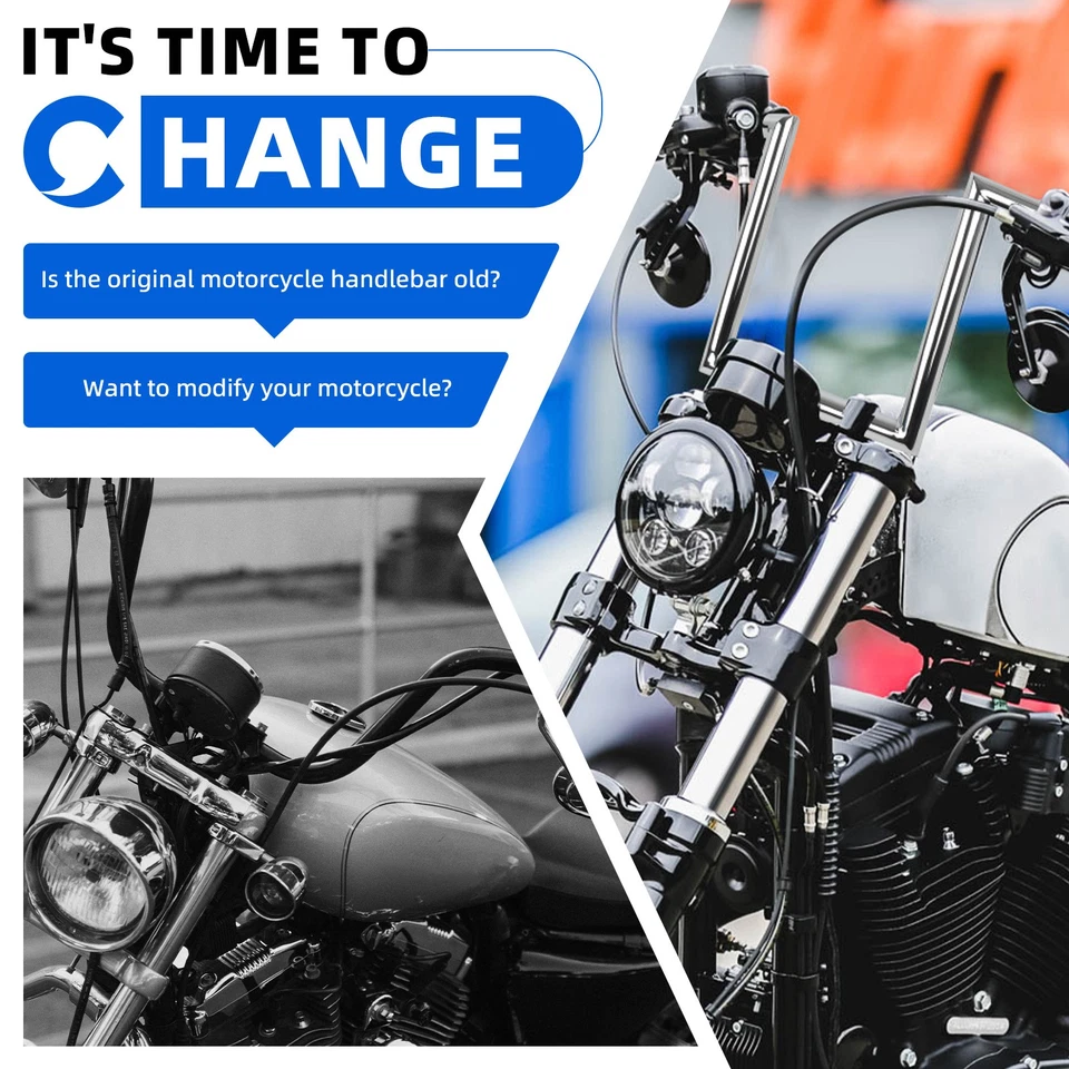 Manillar de motocicleta de 1" de 10" de elevación barra Z para Honda Shadow ACE 1100 VT1100C2 Bobber Foto 4 de 4