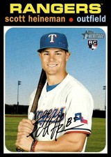 2020 Topps Heritage Scott Heineman Rookie Texas Rangers #605