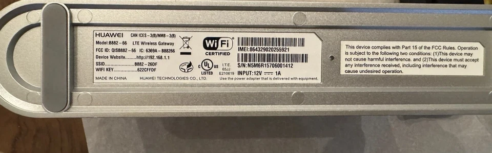 B882-66 4g LTE Smart Hub Wireless Gateway Router 100mbps Unlocked - Image 3 of 3