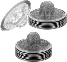 100pcs Mesh Sink Strainer, Stainless Steel Slop Basket Filter Trap, Metal