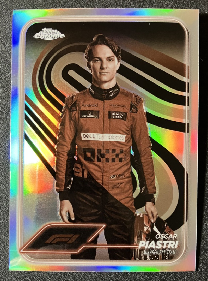 Sepia Refractor Oscar Piastri Portrait #8 McLaren 2024 Topps Chrome Formula 1 F1