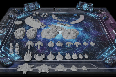 Battlefront Valkyrie Space Fleet Spaceship Miniatures Asteroid Terrain Bundle