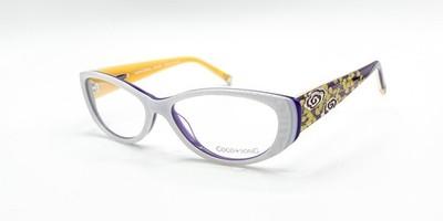 COCO SONG OVER AGAIN COL.5 DEEP PURPLE YELLOW AUTHENTIC EYEGLASSES 53-15