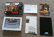Vintage 1992 Clue Super Nintendo SNES Complete CIB W/ Poster & Inserts Tested 