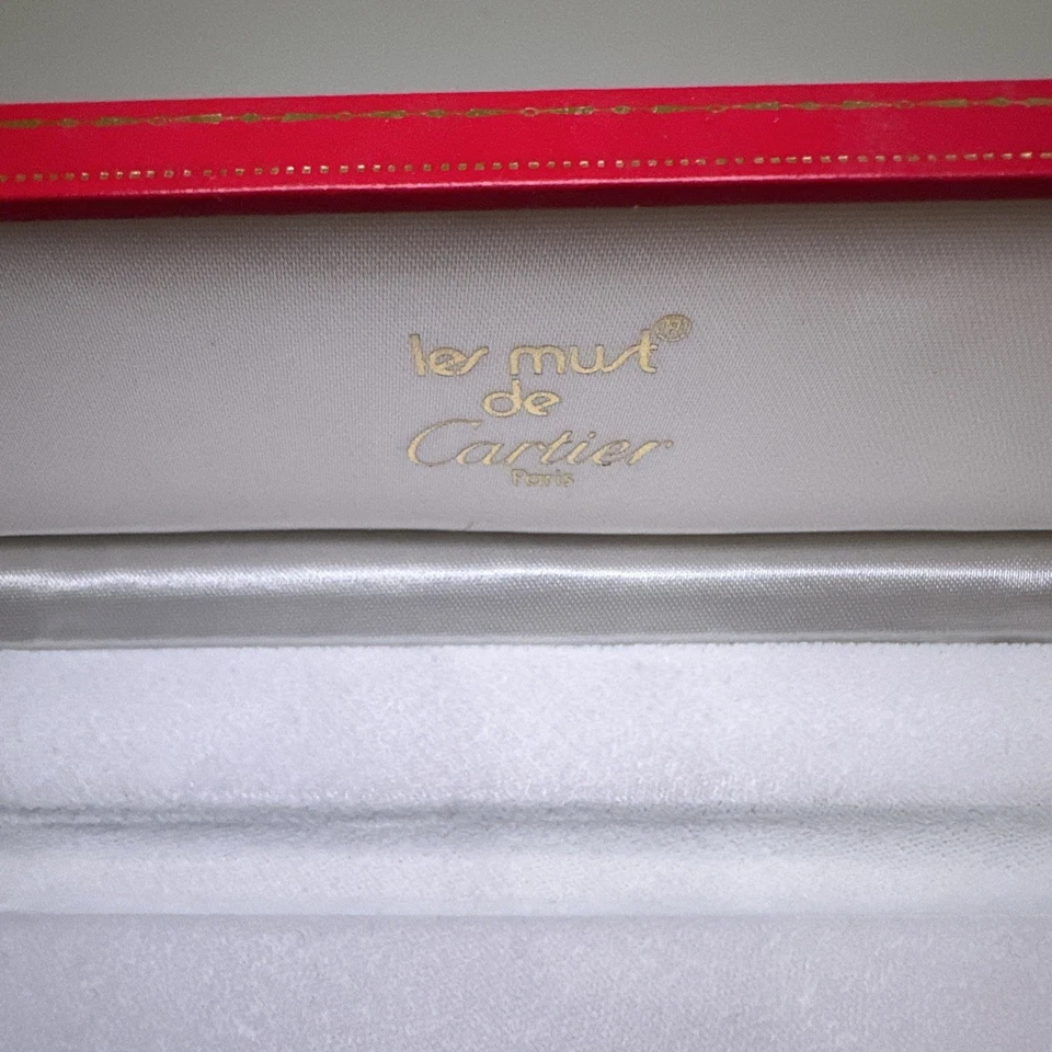 Auténtico bolígrafo Cartier Must de Cartier Trinity Vendome oro 3 anillos con caja Foto 4 de 4