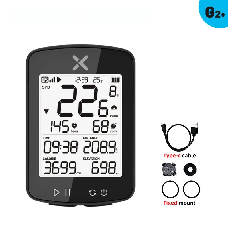 Bike Computer Wireless GPS Cycling Bicycle Speedometer MTB Waterproof ANT+ Smart - Image 3 of 4