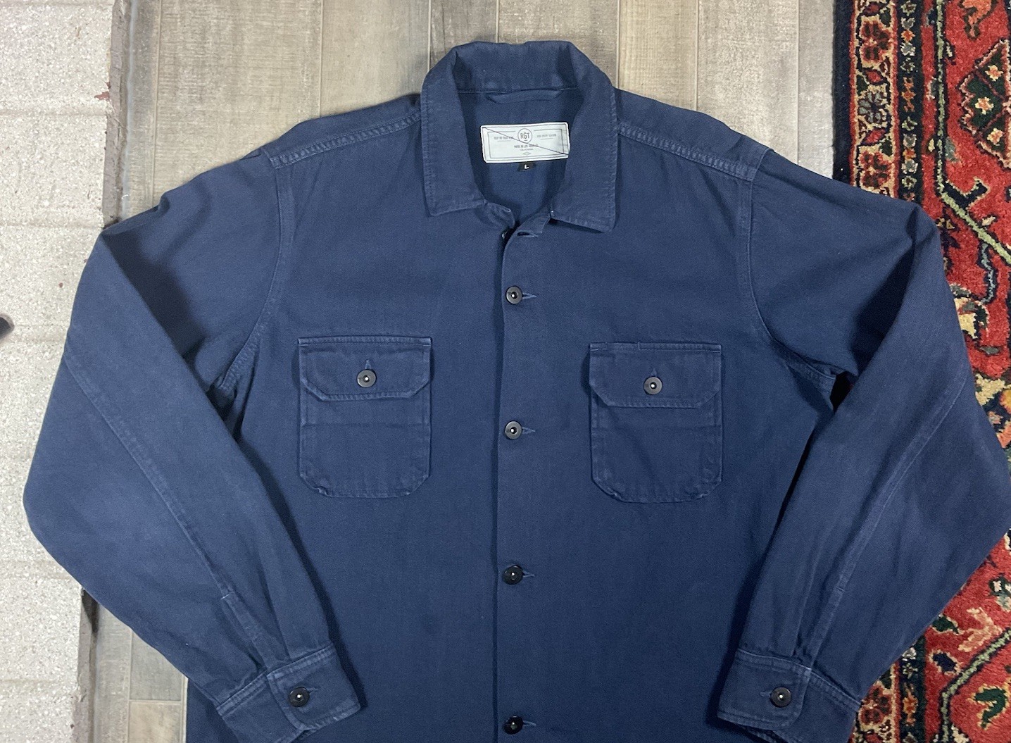 Rogue Territory Navy Button Down Shacket Shirt Ja… - image 7