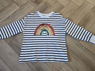 Girls Long Sleeve Top With Sequin Rainbow Age 10 From Next