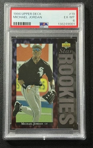 MICHAEL JORDAN PSA 6 1994 UPPER DECK #19 STAR ROOKIE RC WHITE SOX 9001