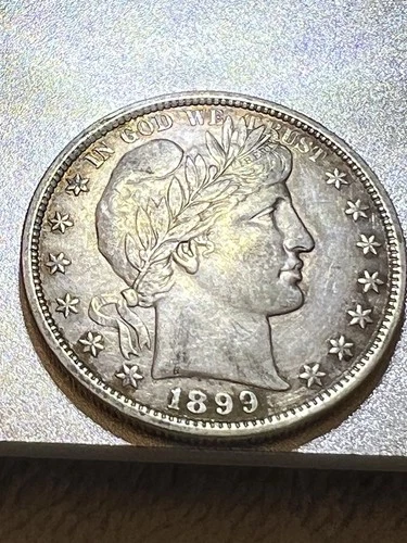 SILVER 1899-P Barber Half Dollar Choice AU/BU Great Eye Appeal Strong Strike