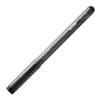 Multiliner Brush M, Black, Fineliner mit einer feinen Spitze und wasserbestän...