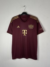 Adidas FC Bayern Munich 2022/23 Home Soccer Jersey XL Red Gold Football Shirt