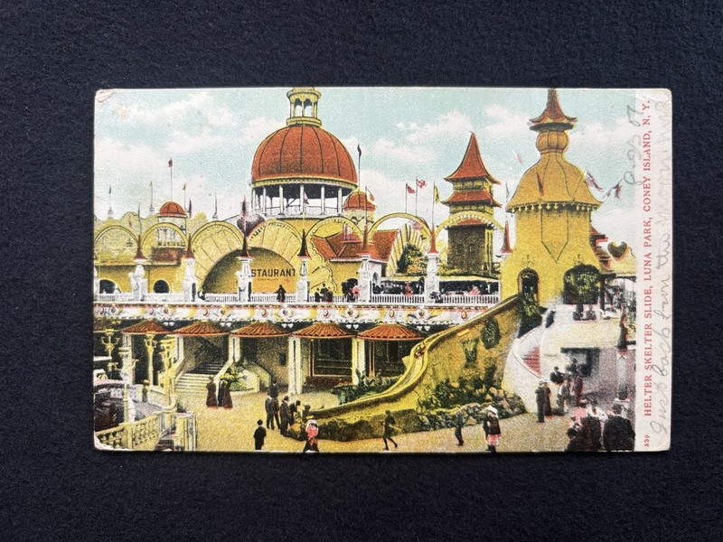 Helter Skelter Slide Luna Park Coney Island New York Amusement Park 1906