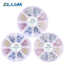 Dental Fiber Post Kit Screw/Straight Post Quartz Glass Thread Pile 200Pcs/Box-US