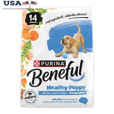 Healthy Puppy Dry Dog Food Chicken Protein Vitamins DHA Complete Nutrition 14lb 1.85 per pound