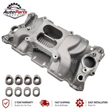 Aluminum Dual Plane Air Gap Intake Manifold 22026 Fit Sbc Chevy 350 Small Block