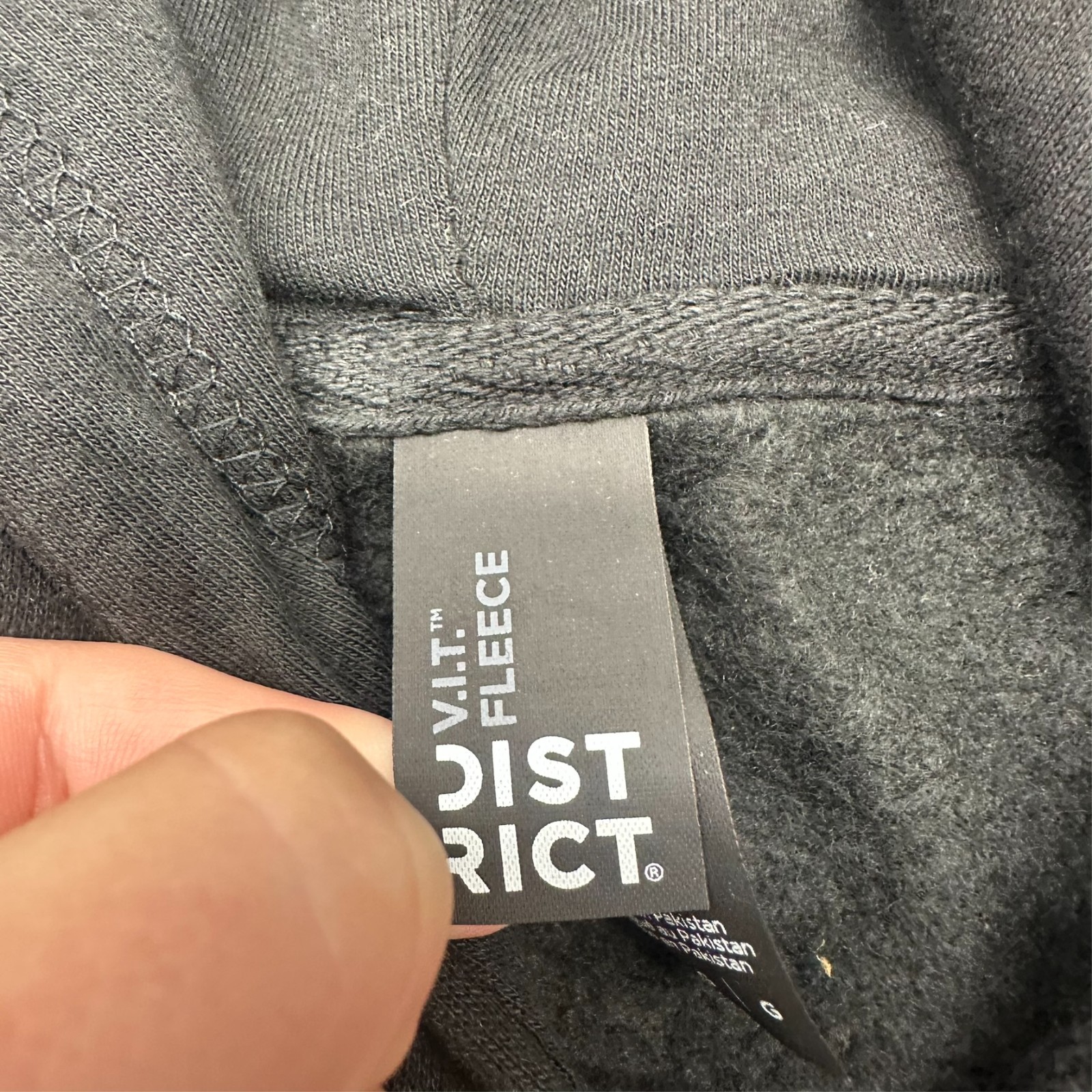 District Solid Black Casual Full Zip Basic Long S… - image 3