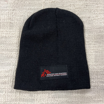 Doctors Without Borders Medecins Sans Frontieres Black Beanie Hat Cap One Size