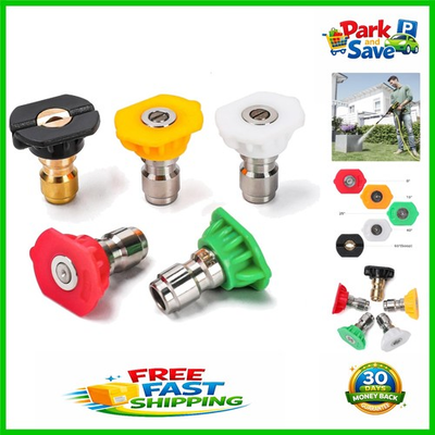 #ad 5 Pack Pressure Washer Tips with Multiple Spray Angles Easy Quick Connection $10.79