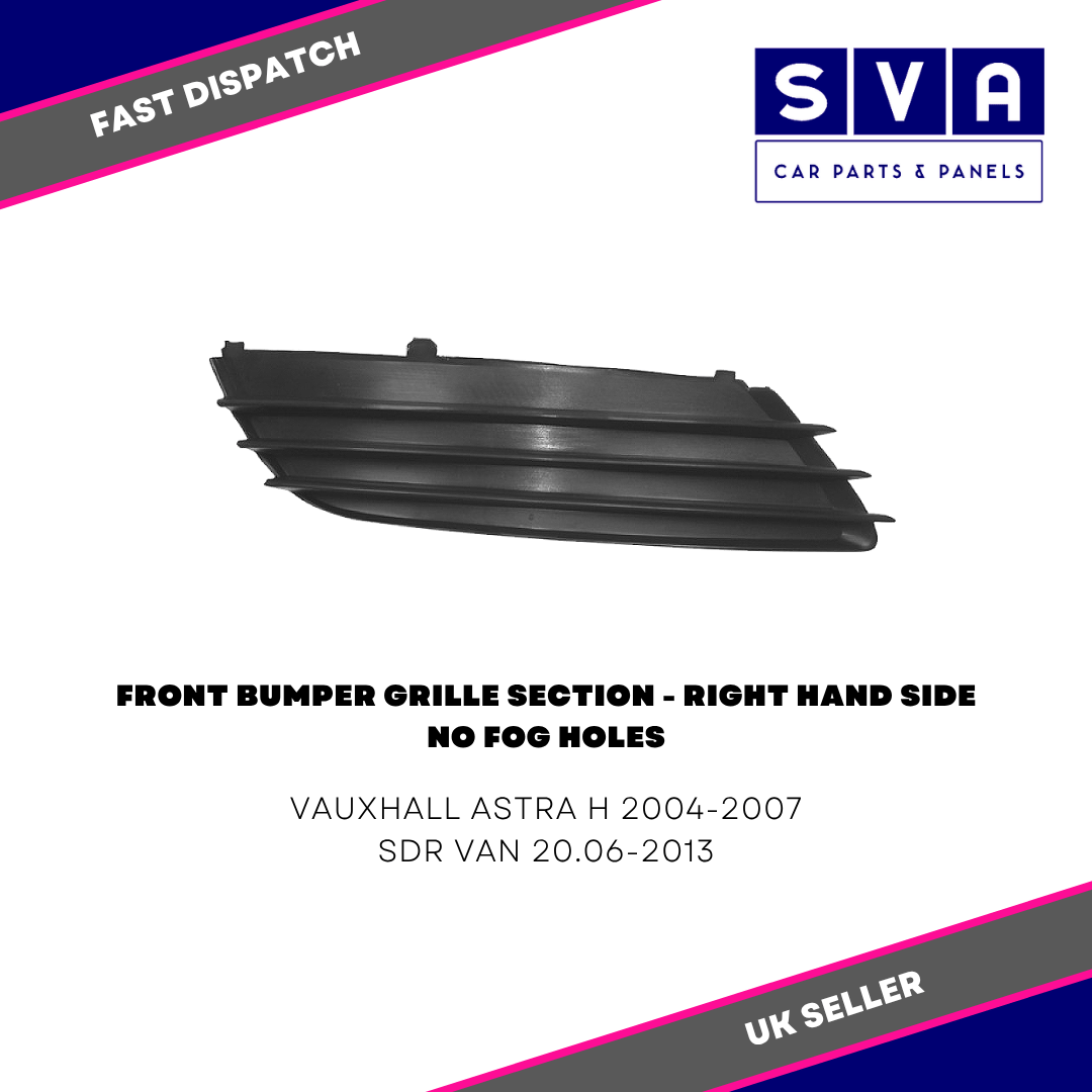 Vauxhall Astra H 2004-2007/Van 2006-2013 Front Bumper Grille Section - Right