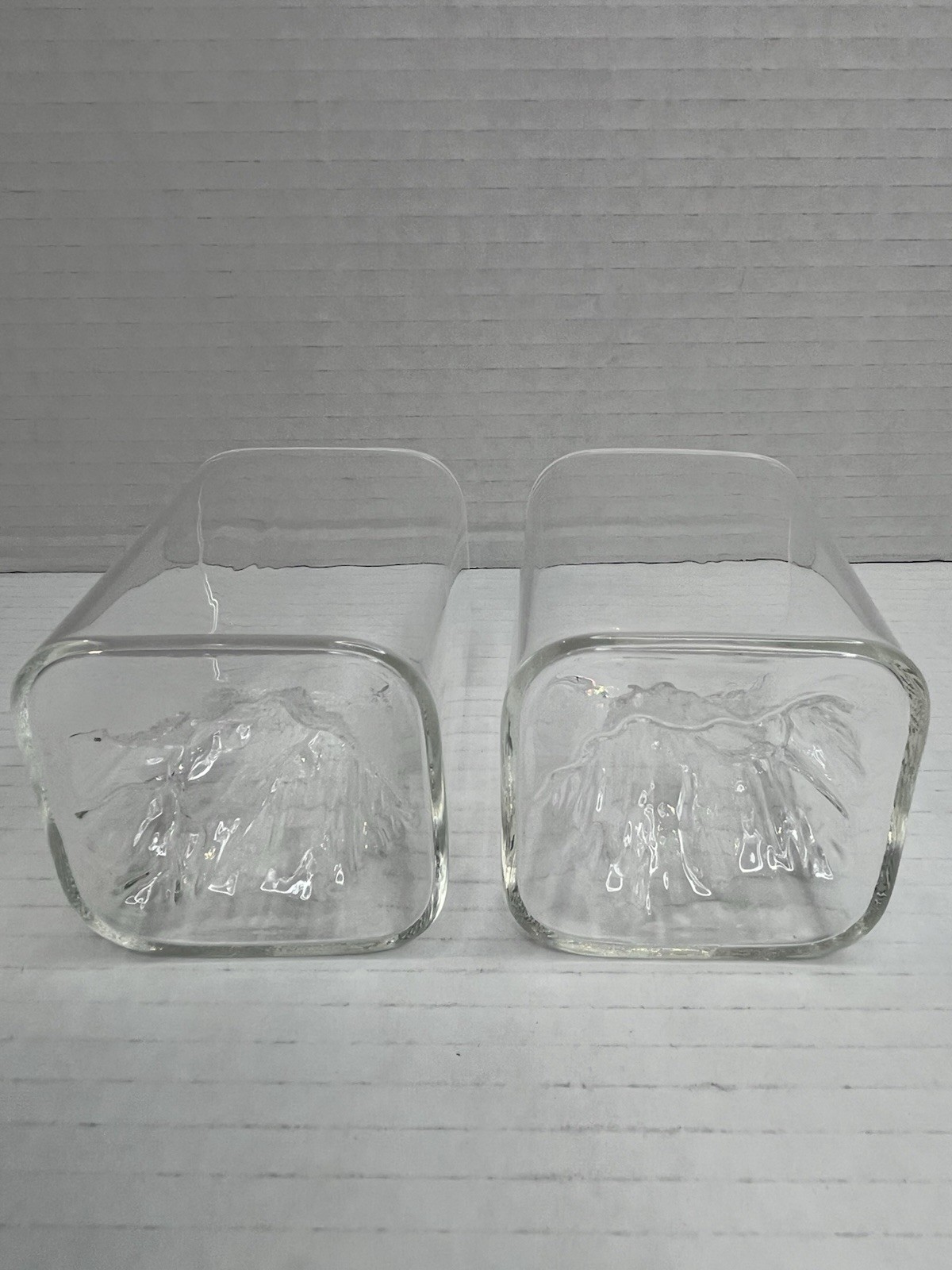 2 Glass Whiskey 3D Peaks Mountain Bar Rocks Glasses Square Mouth Sipping Japan