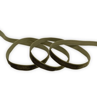 Olive Green Velvet Ribbon 3/8 Inch Moss Single Face 25 Yards, Gift Wrap Bow DIY