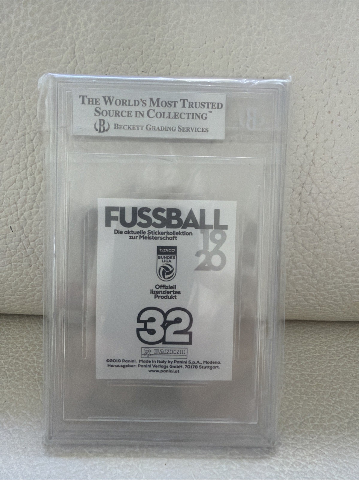 2019-20 Panini Fussball Austrian Bundesliga Stickers #32 Erling Haaland BGS 9 RC view 2