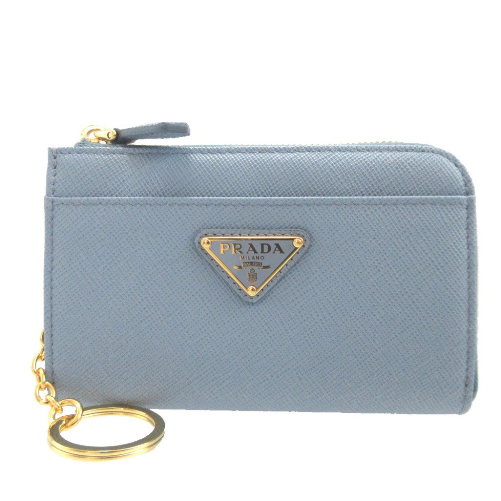 AUTHENTIC PRADA 1PP122 Triangular Plate Key Case … - image 1