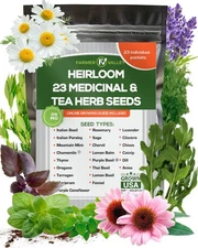 Most Popular Heirloom Non GMO Tea and Herb Seeds for Planting Indoor and Outd...